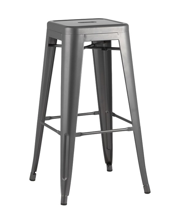 Стул барный TOLIX серебристый матовый Stool Group