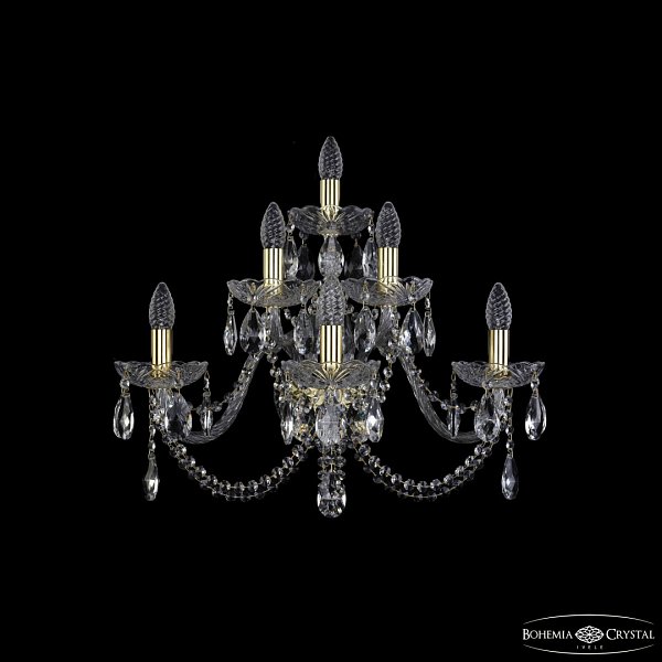 Бра хрустальные 1402B/3+2+1/240/XL G