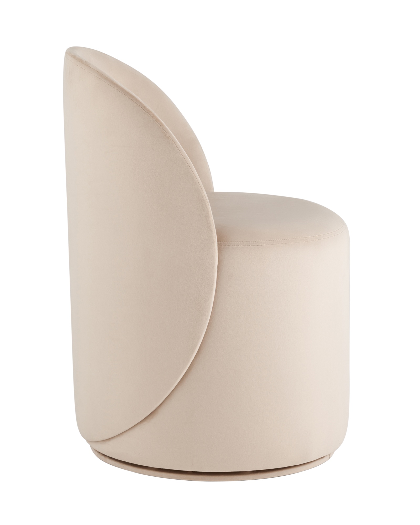 Пуф Loreen вращающийся велюр молочный Stool Group