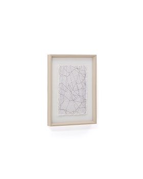 Durkan Абстрактная картина на переработанной бумаге белая 30 x 40 см La Forma (ex Julia Grup)