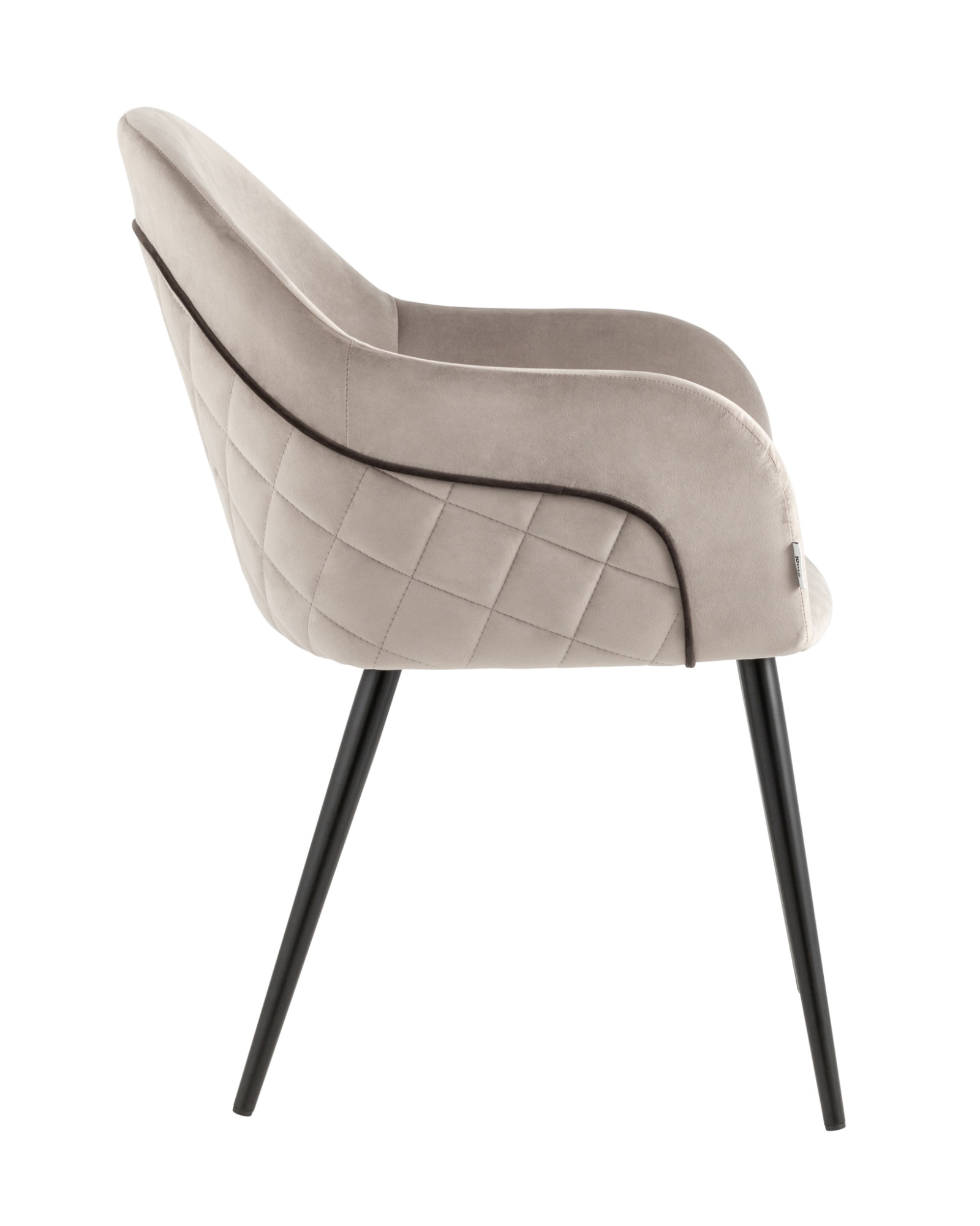 Стул Новел велюр серо-коричневый Stool Group