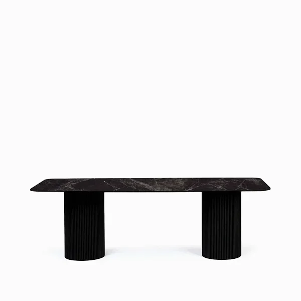 Обеденный стол COSMO S-Elan16-230x100-N-CM-PVC-SS-FNS-typeA-arcR100