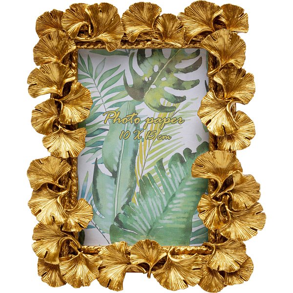 Фоторамка Ginkgo Leaf Gold 17x20cm KARE 56499
