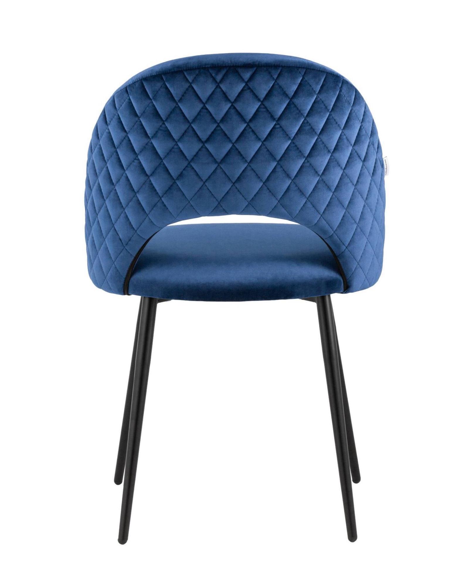 Стул Меган велюр с ромбами синий Stool Group