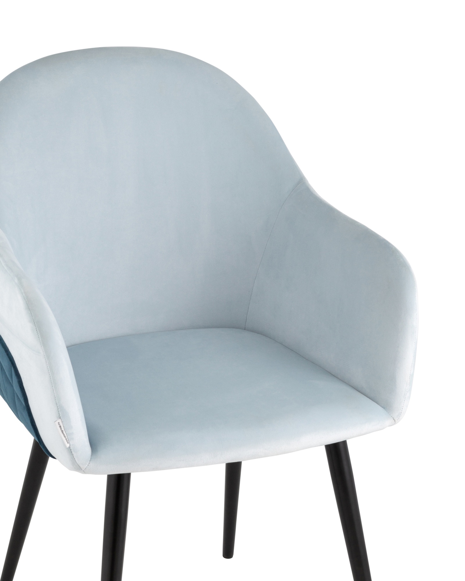Стул Новел велюр светло-голубой с синей спинкой Stool Group