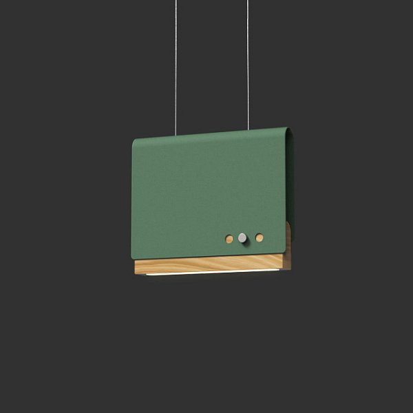 Светодиодный подвесной светильник BOOK 2 H17*21 Green by ImperiumLoft
