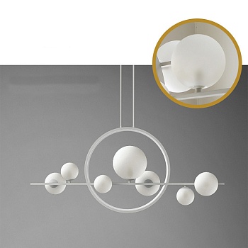 Подвесная люстра IONA L HALO 7 White by ImperiumLoft