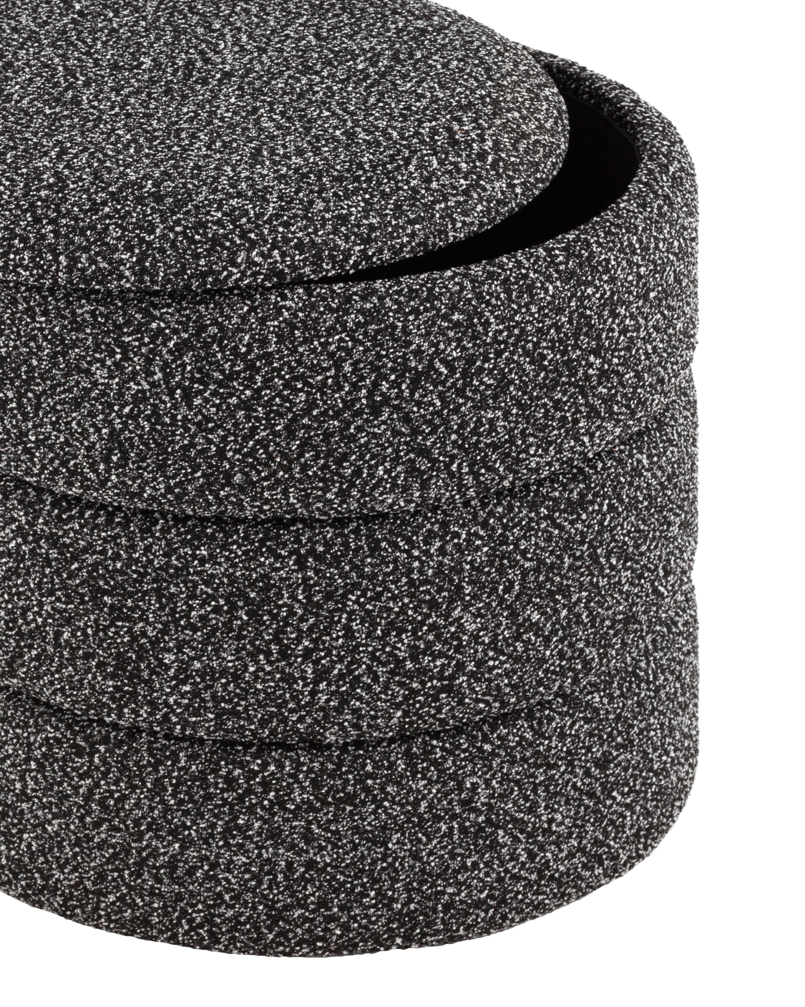 Пуф с ящиком Hive S букле черный меланж Stool Group