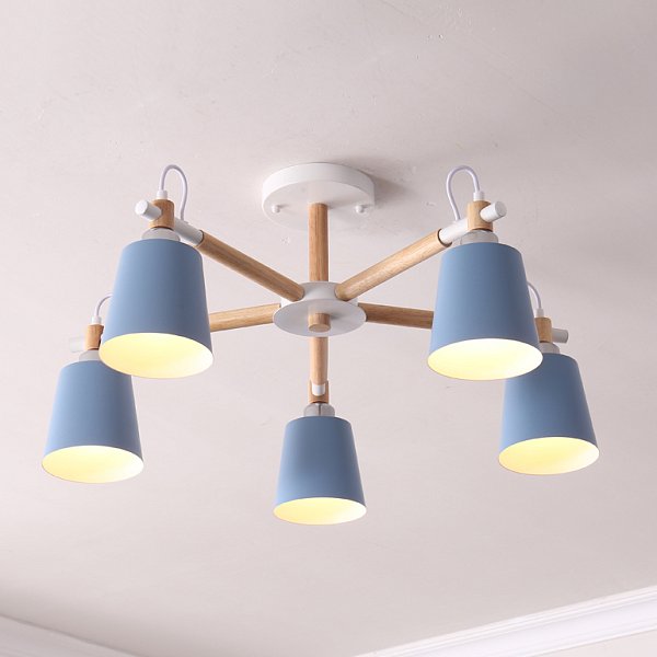 Люстра на штанге VARDA 5 lamps Blue by ImperiumLoft