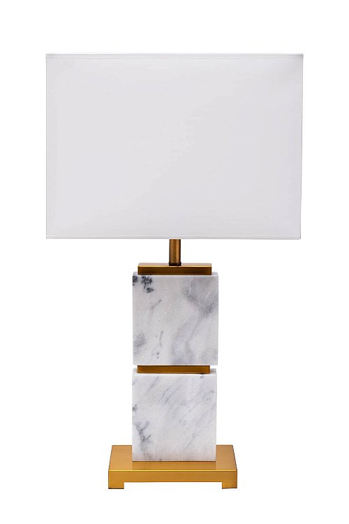 Лампа настольная с кремовым прямоугольным абажуром Garda Decor K2K111599