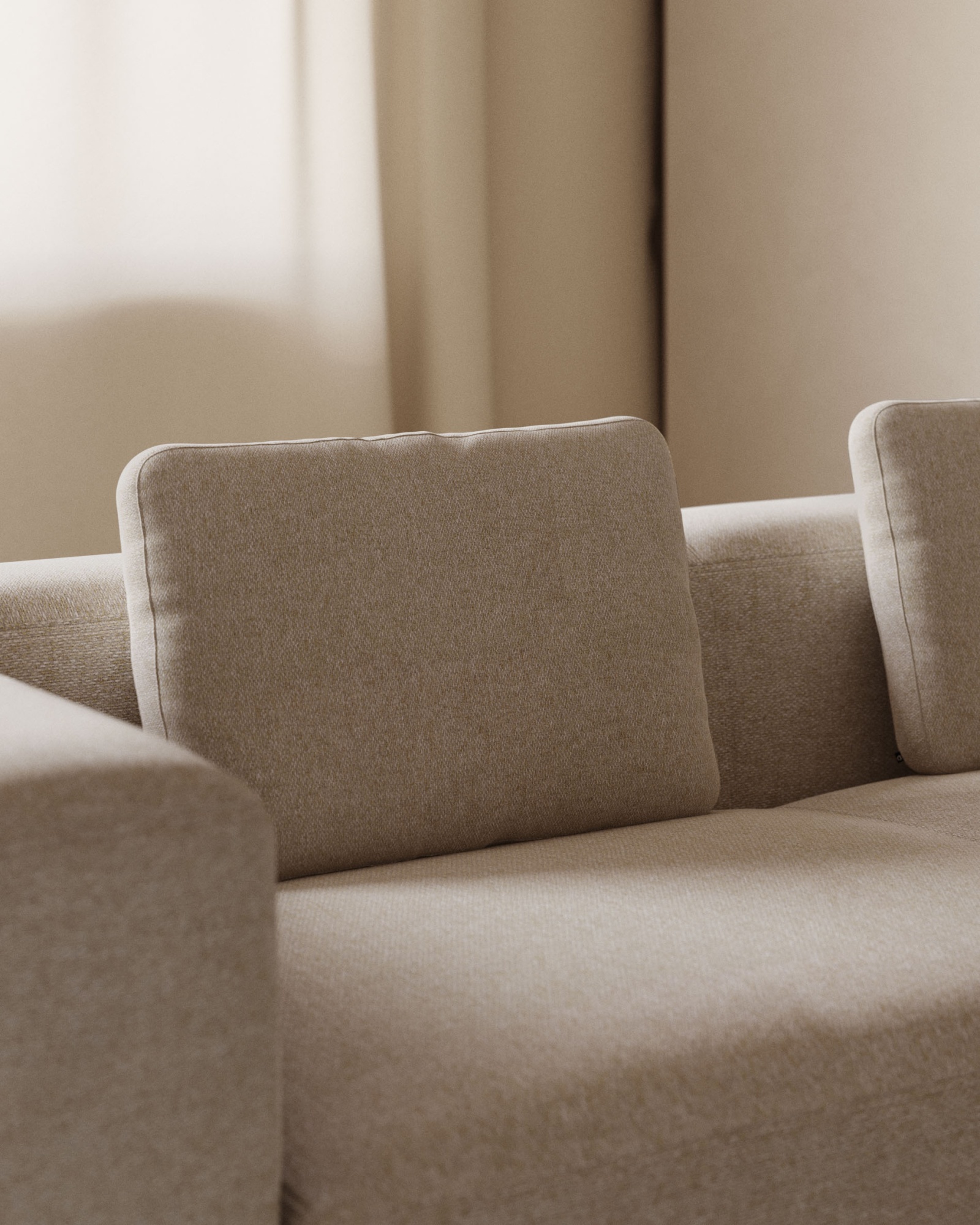 Подушка диванная Blok 40 x 60 см бежевая La Forma (ex Julia Grup)