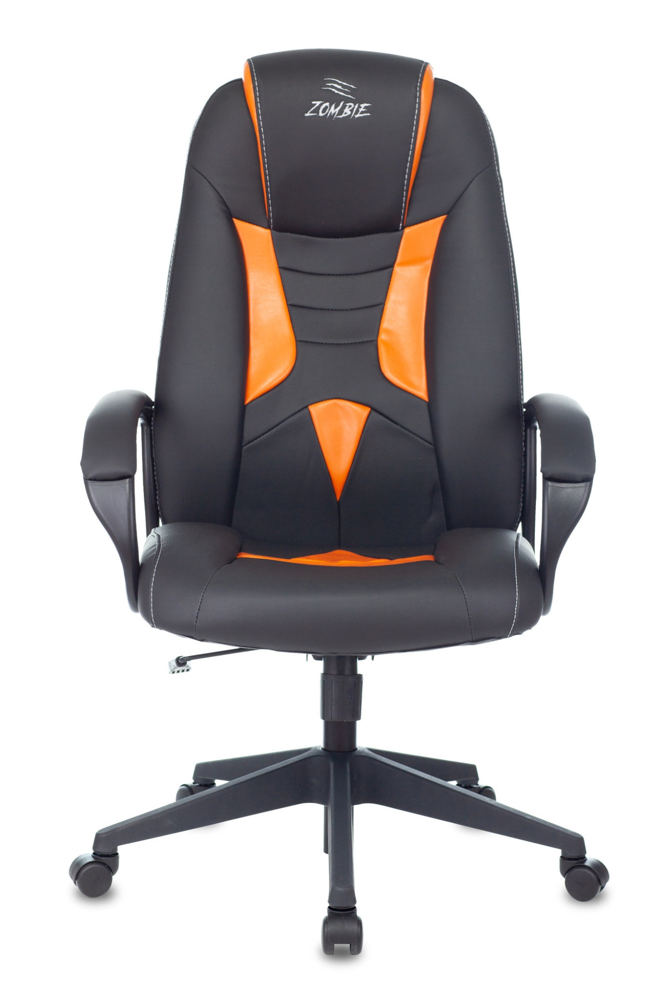 Кресло игровое Zombie 8 черный/оранжевый искусственная кожа крестовина пластик Stool Group
