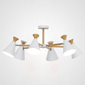 Люстра на штанге OLA D76.5 White by ImperiumLoft