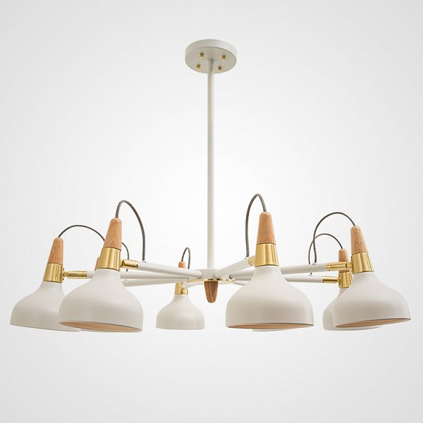 Люстра на штанге OPLAND A 8 lamps White by ImperiumLoft