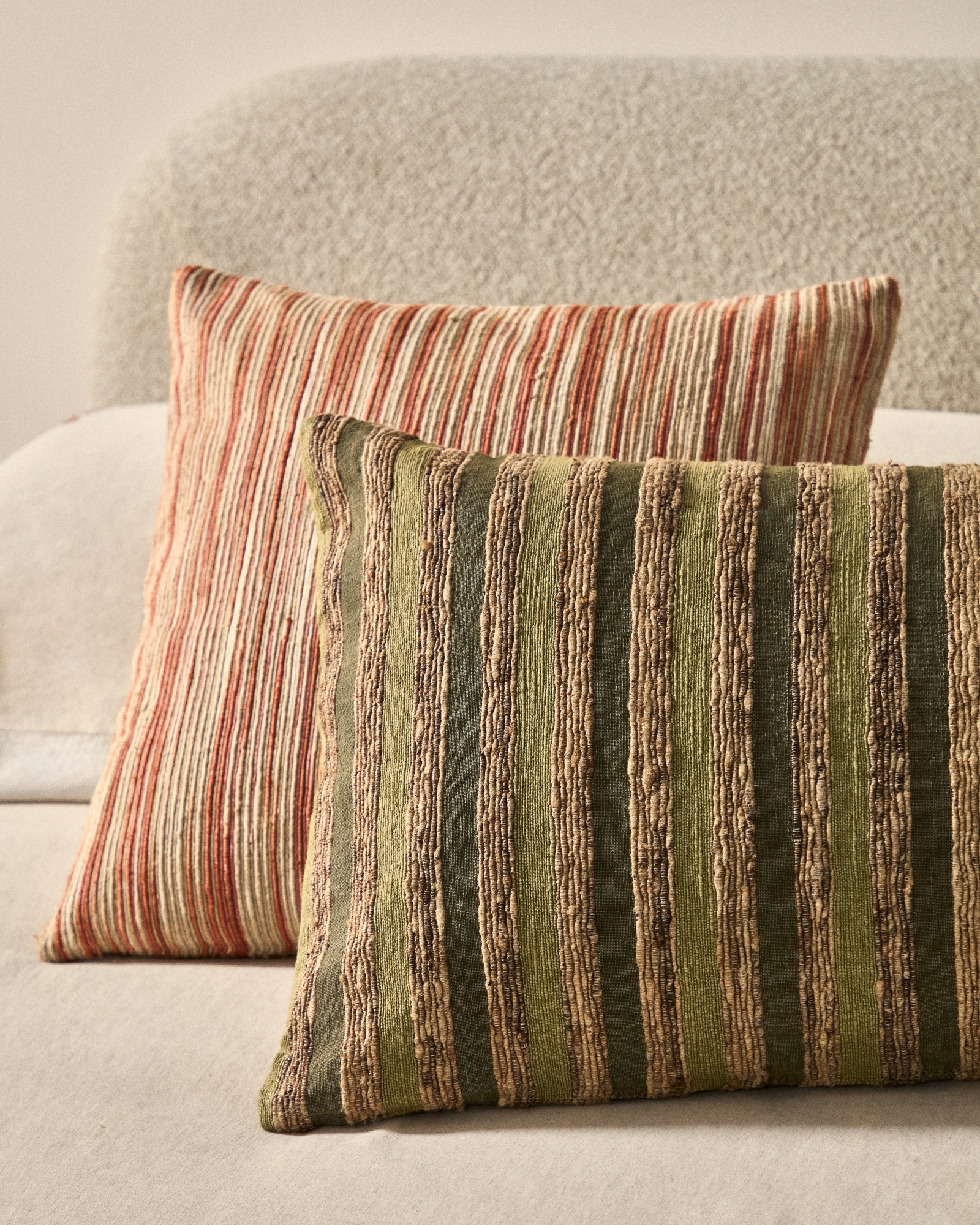 Чехол для подушки Dorevi из жаккарда в зеленую полоску 40 x 60 см La Forma (ex Julia Grup)