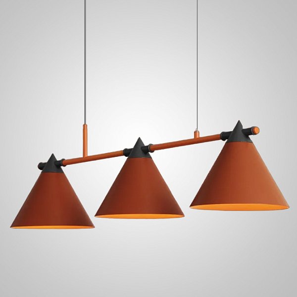 Подвесной реечный светильник CONE 4 Orange by ImperiumLoft