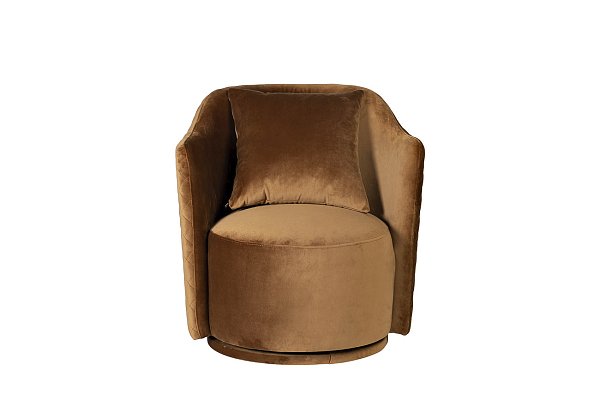 Кресло Verona Basic вращающееся велюровое золотое Garda Decor VERONA BASIC-3K-ЗОЛОТО-Pad14