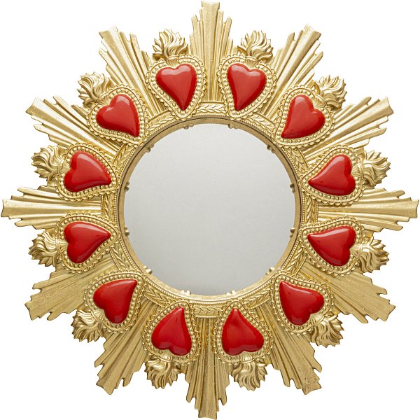 Зеркало настенное Flaming Heart Ø39cm KARE 70838