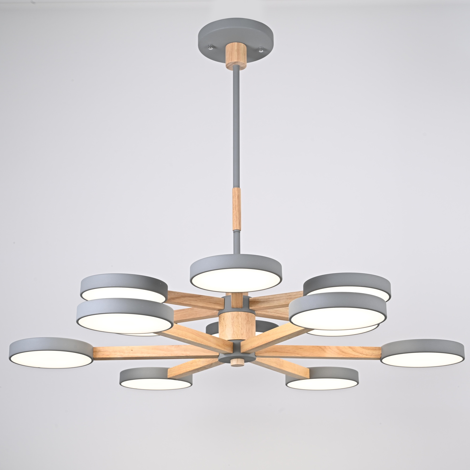 Подвесная люстра TURNA DBL L12 Gray by ImperiumLoft