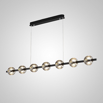 Реечный, рядный светильник SEMUND LONG L150 Black by ImperiumLoft