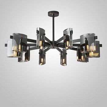 Потолочная люстра JANICE CH L10 Black by ImperiumLoft