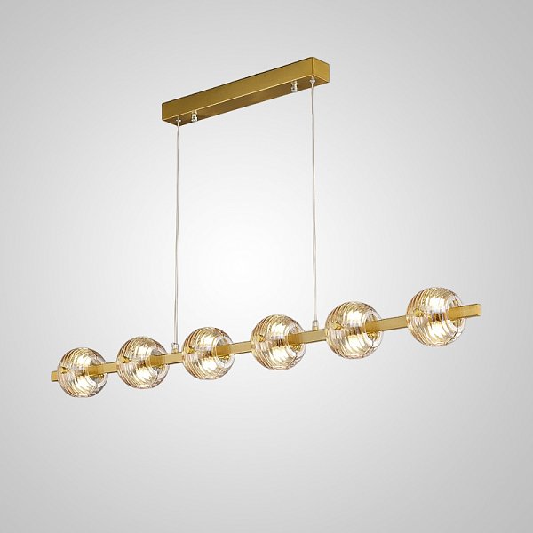 Реечный, рядный светильник SEMUND LONG L120 Brass by ImperiumLoft