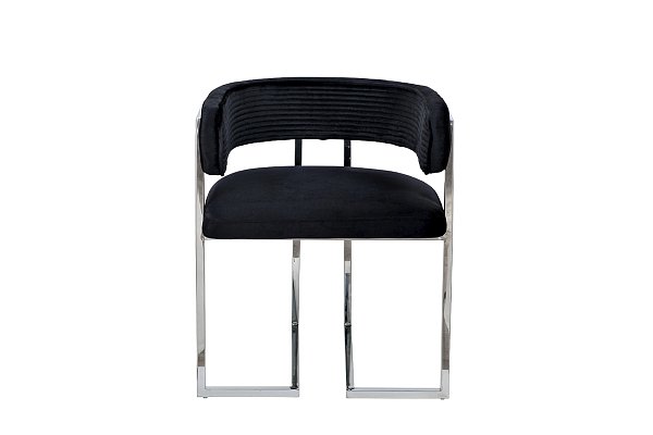 Стул велюровый черный/хром Garda Decor GY-8504STUL-CHERN