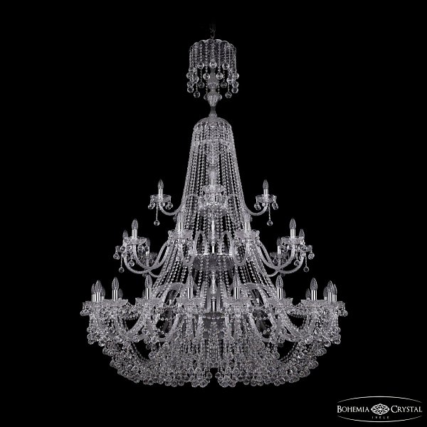 Люстра хрустальная 1409/20+10+5/530/XL-203/3d Ni