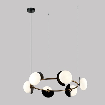 Подвесная люстра Eurosvet 70150/6 черный/латунь