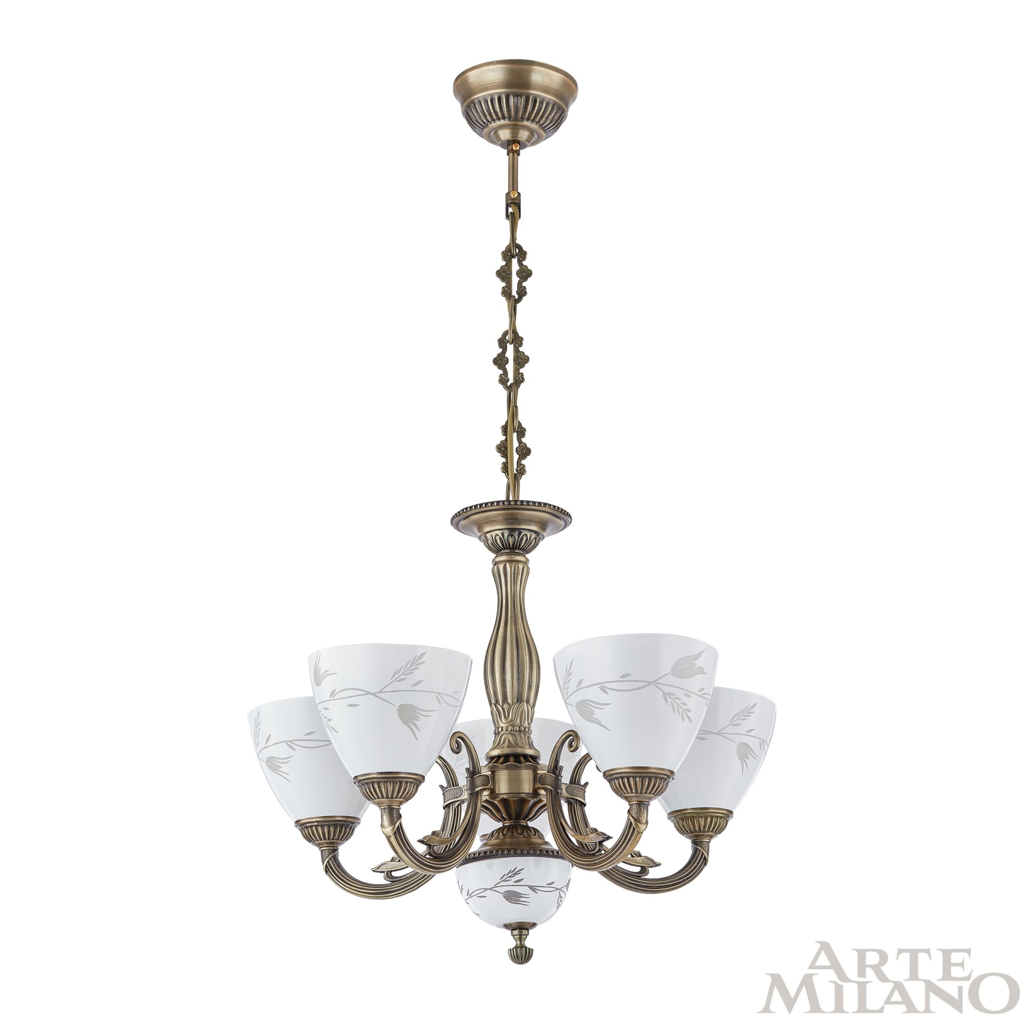 Люстра с плафонами 343659/5 AB Arte Milano