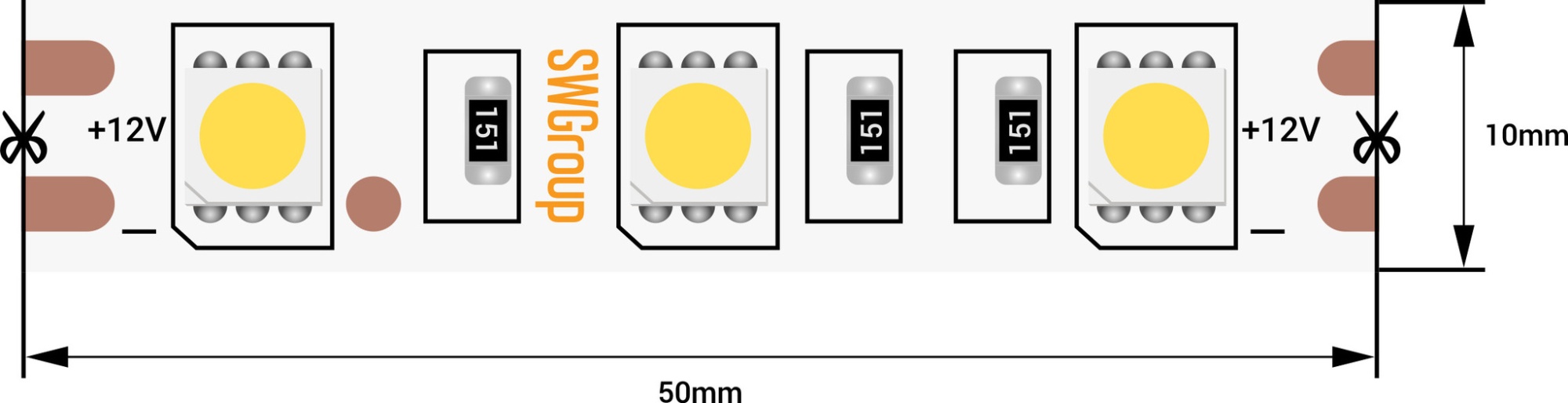 Лента светодиодная SWG SWG560-12-14.4-W-66-M