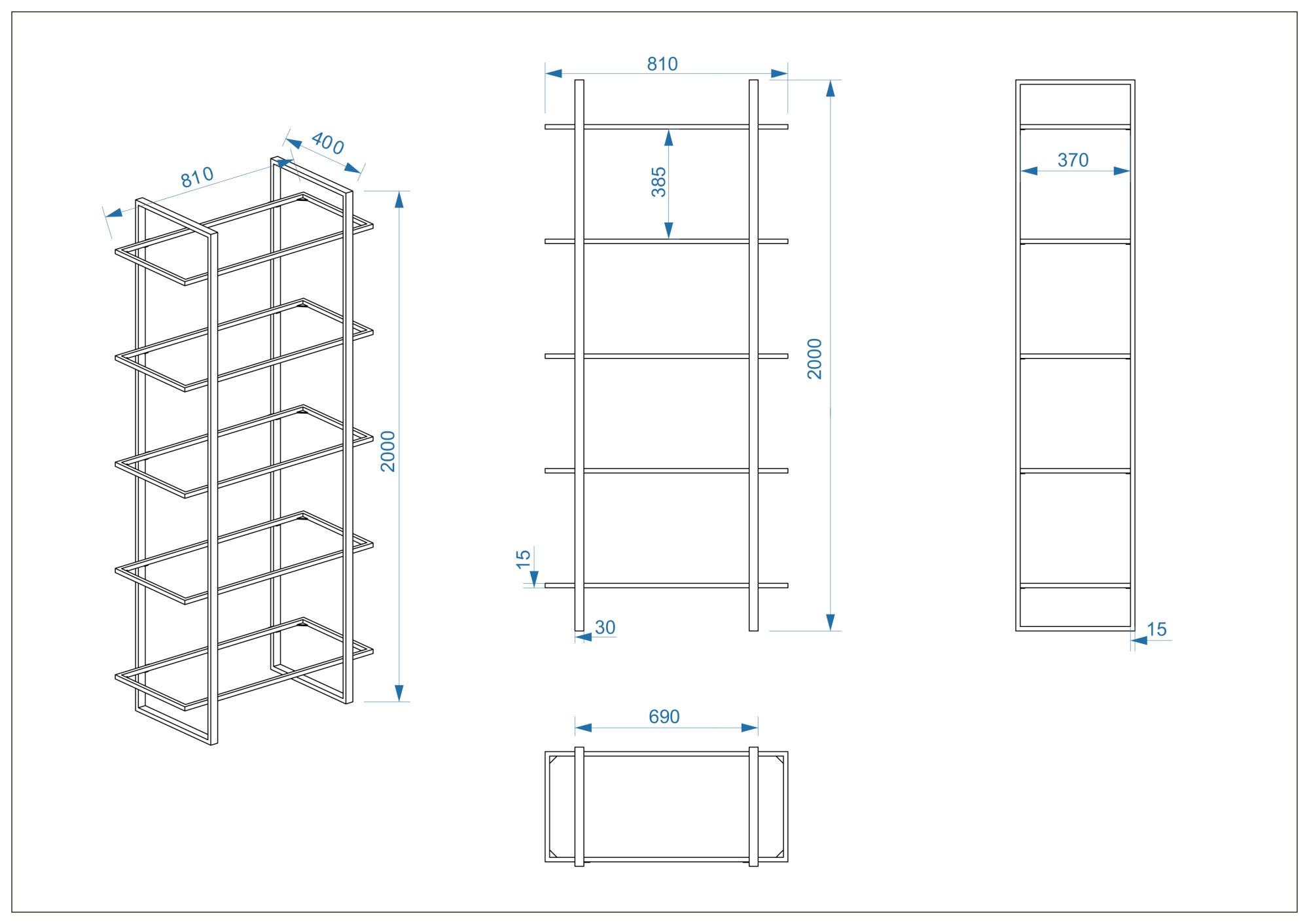 Стеллаж прозрачное стекло/ром Garda Decor 47ED-00400