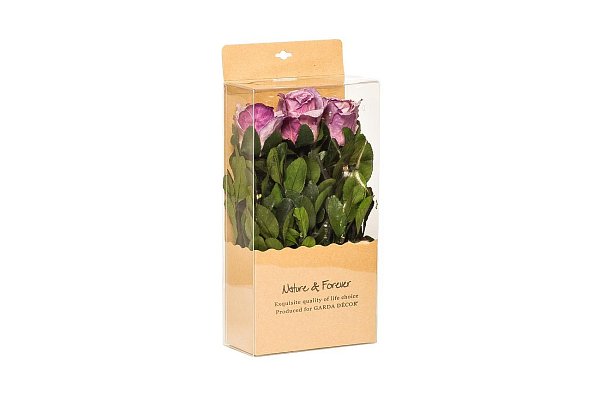 Розы стабилизированные в коробке (фиолетовые) Garda Decor 34JN-171