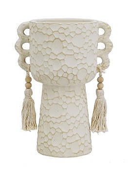 Ваза декоративная с кисточками Glasar 460278