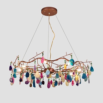 Подвесная люстра AGATE 9 D65 Blue by ImperiumLoft