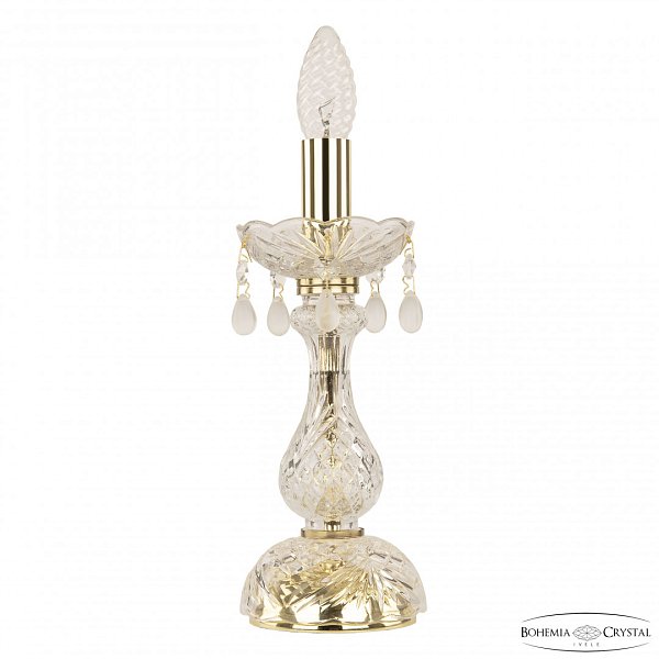 Настольная лампа с хрустальными подвесками 112L/1-27 G V0300 Bohemia Ivele Crystal