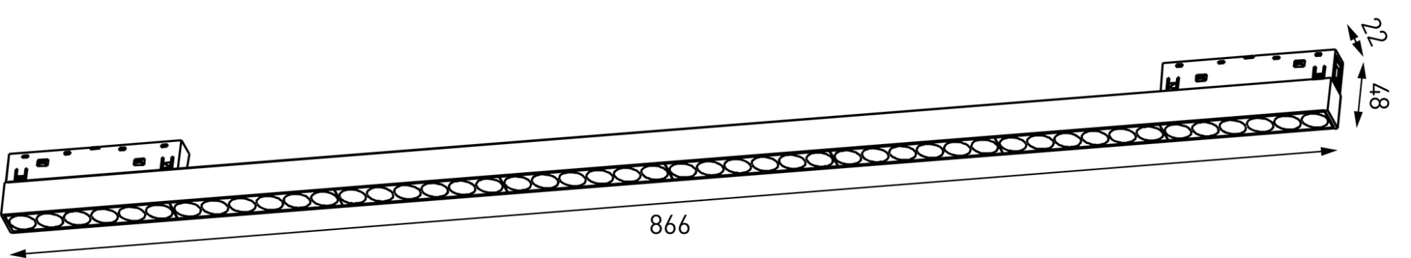 Трековый светильник линейный дарклайт Lumker SY-LINK-870-WH-30-NW