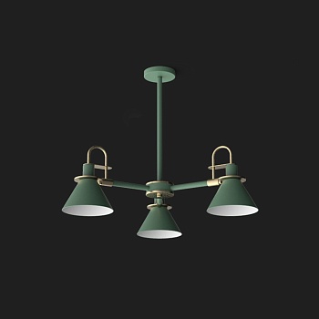 Люстра на штанге CODA D76 Green by ImperiumLoft