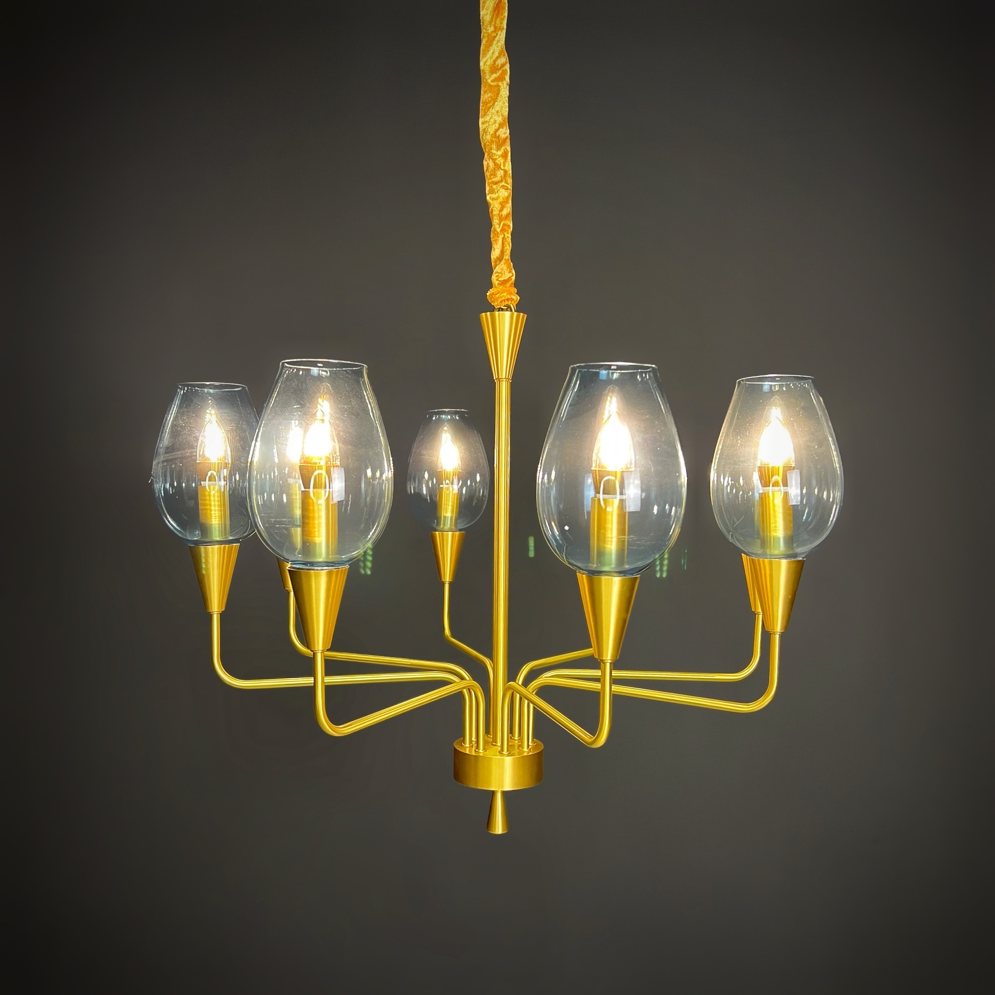 Подвесная дизайнерская люстра Viola 8 Синий by ImperiumLoft