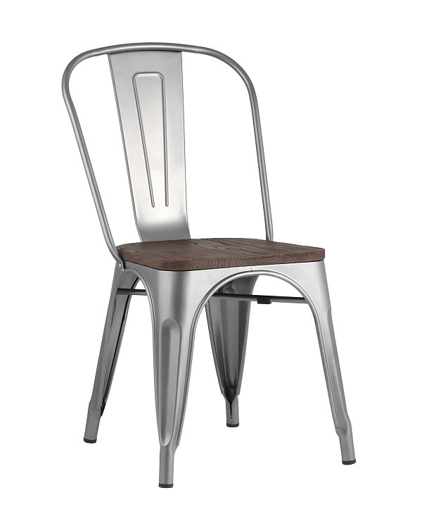 Стул TOLIX WOOD серебристый матовый Stool Group