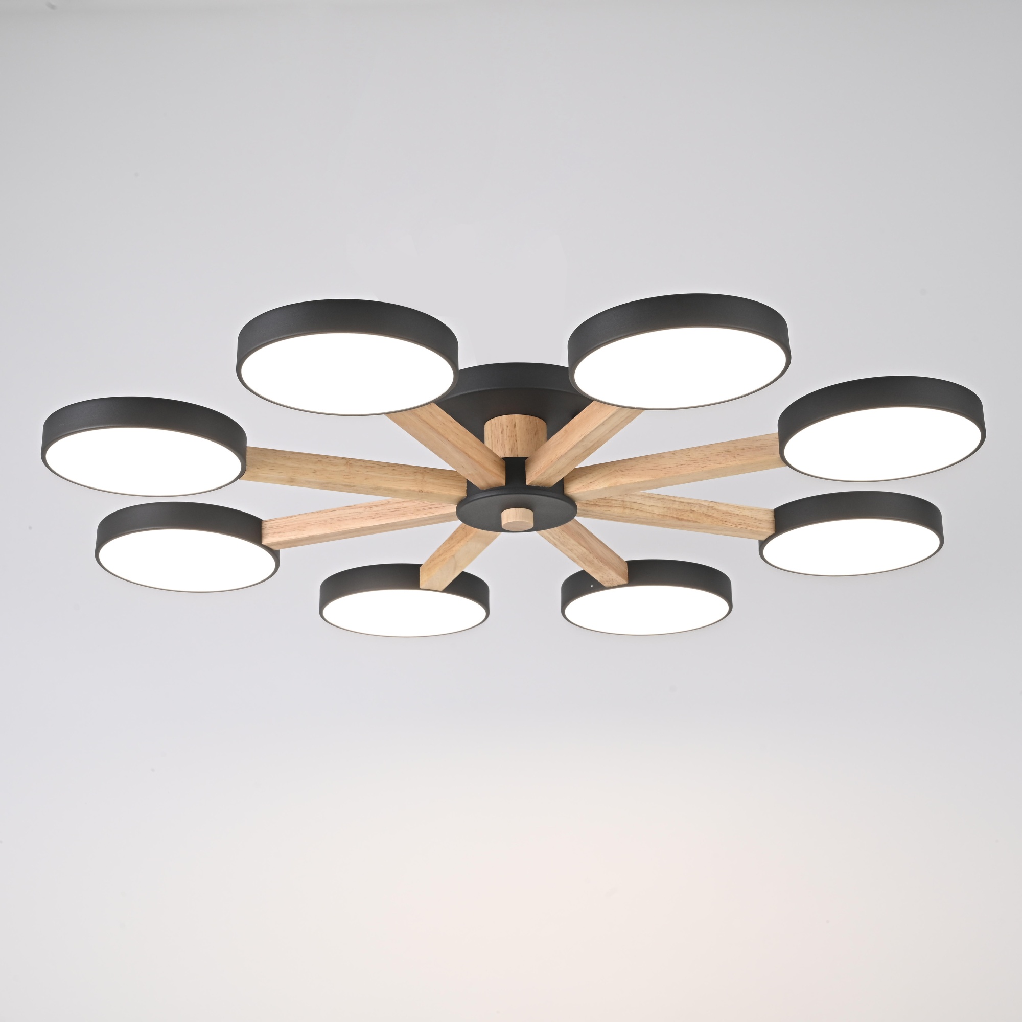 Потолочная люстра TURNA 8 Black by ImperiumLoft