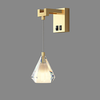 Настенный светильник SOLDIS WALL Brass by ImperiumLoft