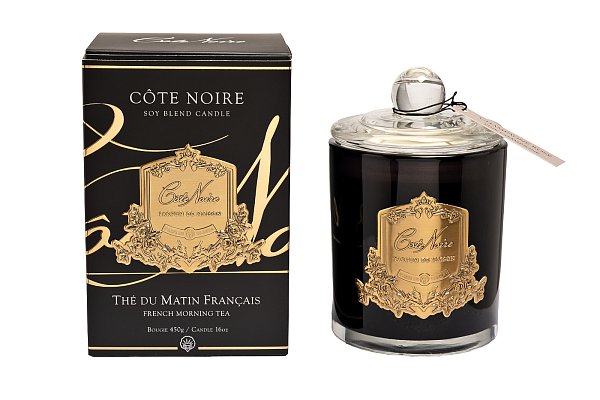 Свеча ароматическая French Morning Tea в стакане в упаковке Garda Decor 96CN45101