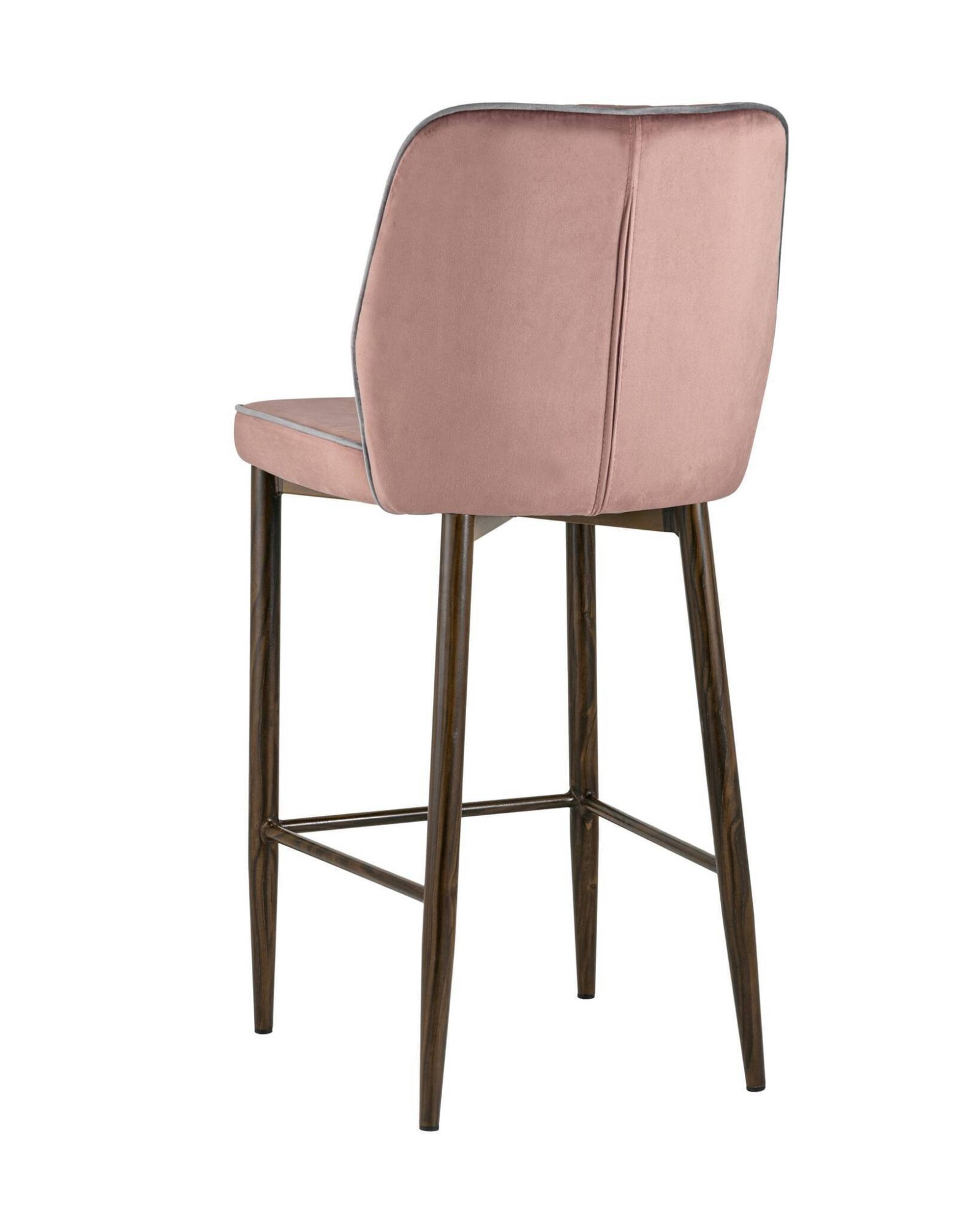 Стул полубарный Лоренс велюр пыльно-розовый Stool Group