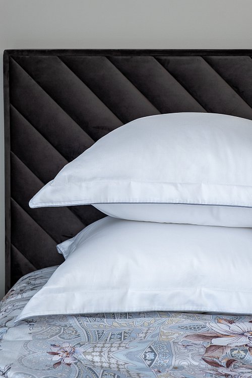 Комплект из 2х наволочек сатиновых 50х70см белый Garda Decor 107TD-D26G2-NAV BEL