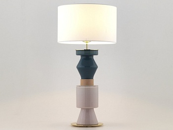 Настольная лампа Kitta Ponn золотой металл, белый абажур 801011/41 Aromas del Campo