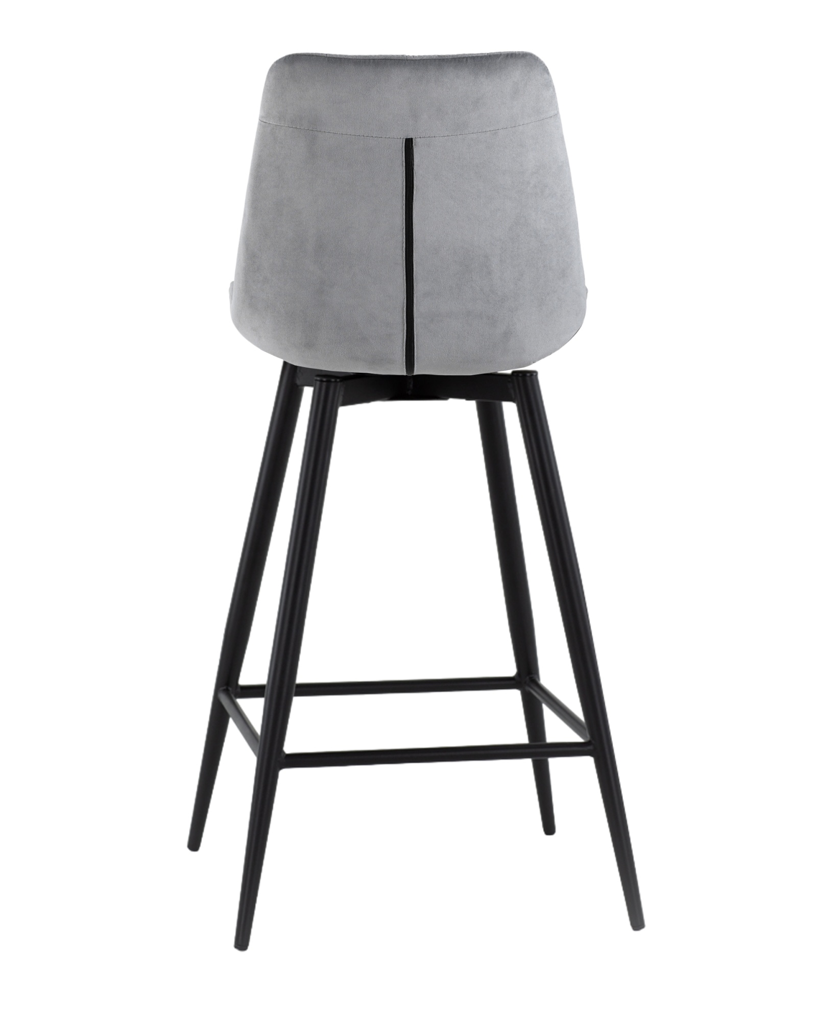 Стул барный Флекс с поворотным механизмом велюр велютто серый Stool Group