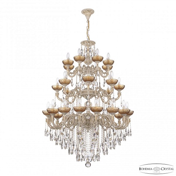 Люстра хрустальная AL79101/16+8+8/300/3d B WMG P Amber/M-1F Bohemia Ivele Crystal