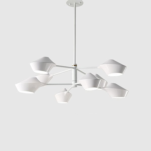 Люстра на штанге LANT D95 8 lamps  Black/White by ImperiumLoft