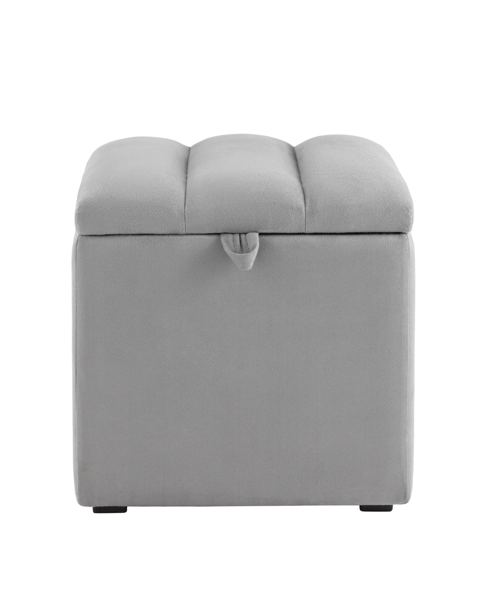 Пуф с крышкой Нильсон велюр серый Stool Group